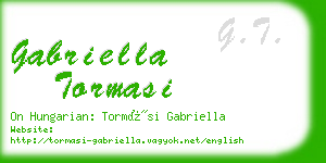 gabriella tormasi business card